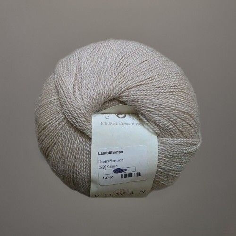 Rowan Fine Lace Baby Alpaca Wool Yarn Lot 0920 Cameo Beige Skein 50g NEW